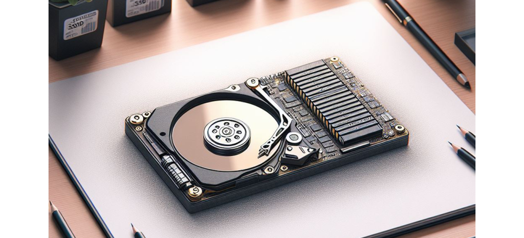 SSD posé sur un bureau