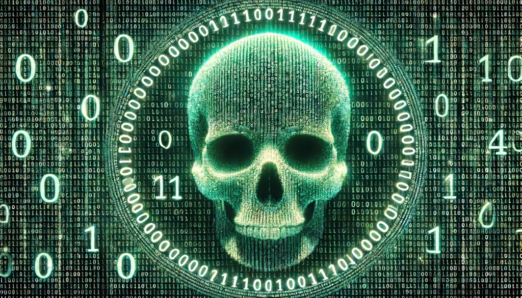 Bannière Tête de mort phosphorescente